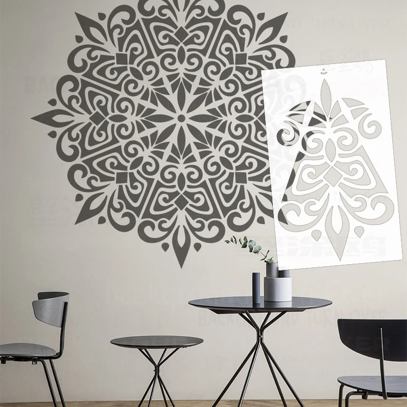 100cm - 140cm Stencil Mandala Extra Large For Painting Big Wall Floor Template Totem Decors Templates Walls Tile Patterns S070