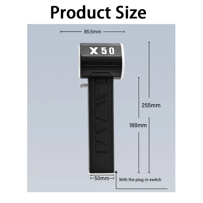 

AT14 X50 Ручной турбореактивный вентилятор Автомобильная сушилка Бесщеточный двигатель Высокая мощность тяга 1300G Канальный вентилятор Турбовентилятор