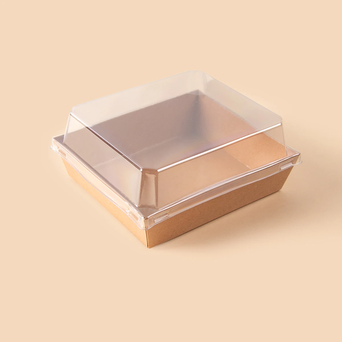 10/20Pcs Cake Dessert Donut Boxes Kraft Paper Charcuterie Boxes with Clear Lids Wedding Birthday Party Christmas Home Decoration