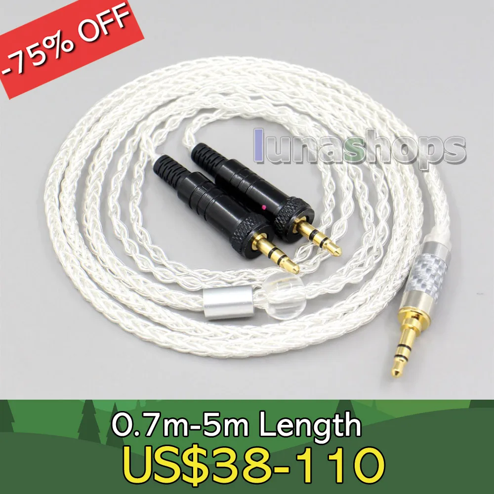 

2.5mm 4.4mm XLR 8 Core Silver Plated OCC Earphone Cable For Sony MDR-Z1R MDR-Z7 MDR-Z7M2 With Screw To Fix LN006570