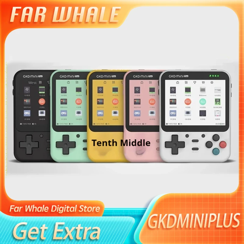 Gkdminiplus Gaming Console Open-Source Handheld Gkd Mini Plus  Arcade Game Poscket Monster Gba Portable Custom Christmas Gifts