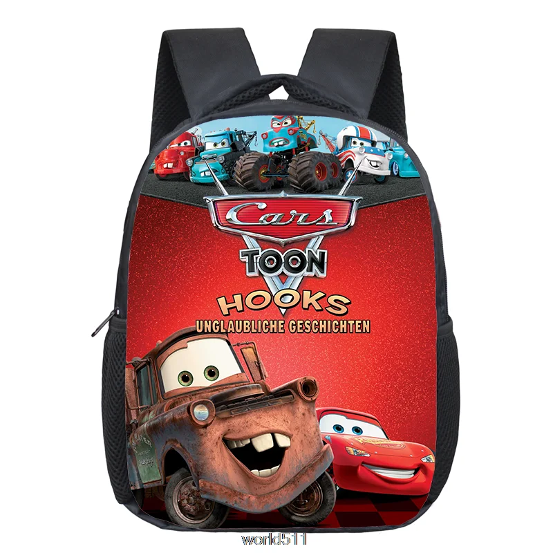 12 Inch Cool McQueen Car 95 Print Backpack For 2-4 Years Old Kids Children School Bags Small Toddler Bag Kindergarten Bags