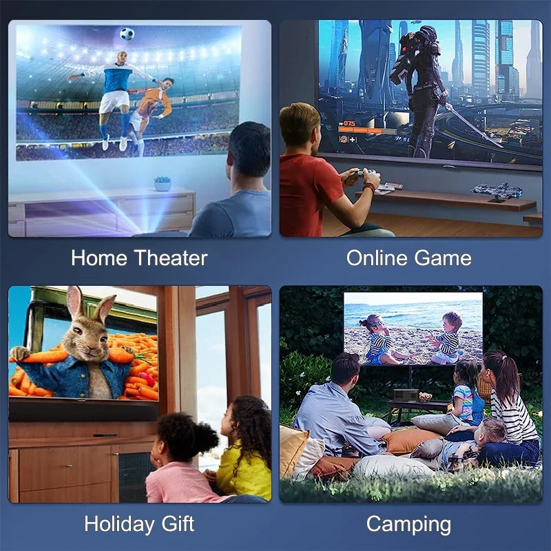 100 120 Inch Projector Screen 16:9 Foldable Portable Projection Movies Screen Wall Mounted for Home Theater Office Use 2