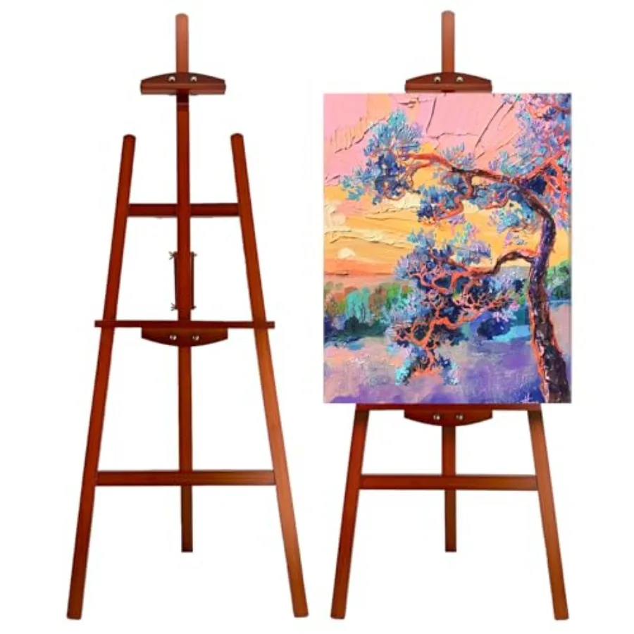 

Регулируемый деревянный мольберт из сосны для картин, подставка для холстов до 43 дюймов, для свадебных табличек и плакатов, для рисования (модель А)