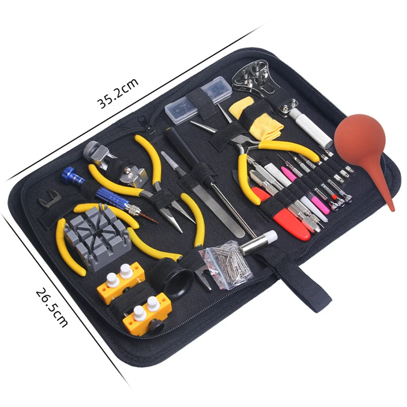 Watch Repair Tools Kit Clock Watchmaker Link Pin Dissolving Housing Open Remover Battery Replacement Ruler Set