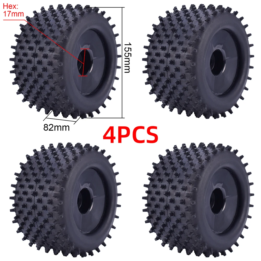 170MM 155MM 150MM Band Weel Monster Truck Banden Wielen 17mm Hub Hex voor 1/8 RC Auto HSP HPI Redcat Traxxas Trx4