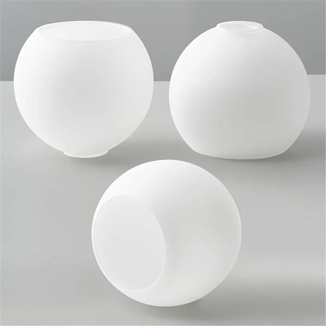 Frosted Opal White Glass Globes for Light Fixtures Replacement Soft White Round Glass Globe Lampshade Cover for Wall Sconce