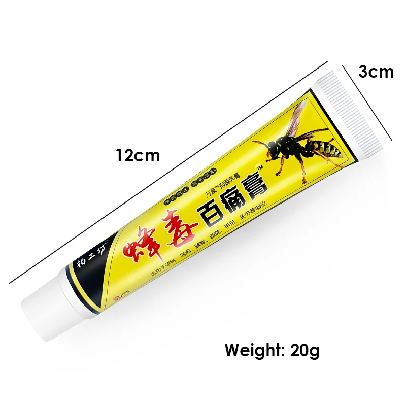 1Pcs Back Pain Ointment Bee Venom Arthritis Pain Shoulder Neck Cream Rheumatic Cervical Medical Cream Relieve Muscle Strain S047