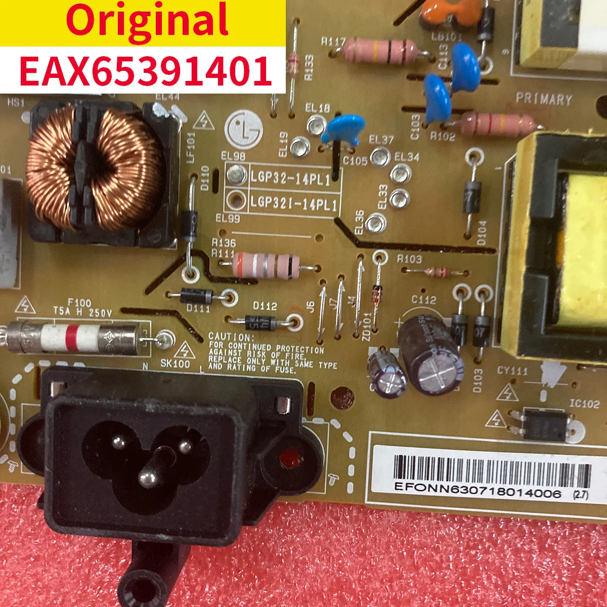 

плата питания EAX 65391401 LGP32I-14PL1 для 32-дюймового телевизора 32LB5610 32-дюймового телевизора