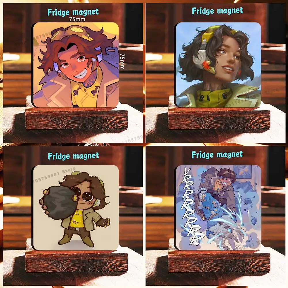 Venture Anime O-Overwatch Fridge Magnetic Magnet PVC Memorial Decor for Family Friends Students Adults