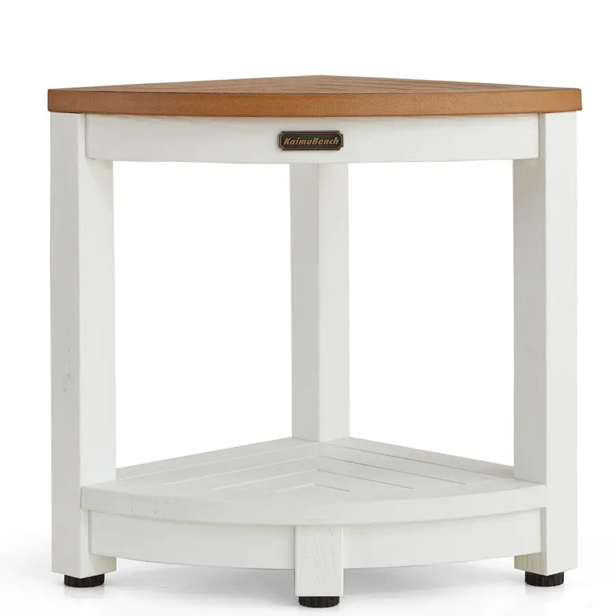 

HDPS Corner Shower Stool for Shaving Leg, Waterproof Shower Bench Seat for Inside Shower, Poly Lumber Plastic Bath Shower Chair