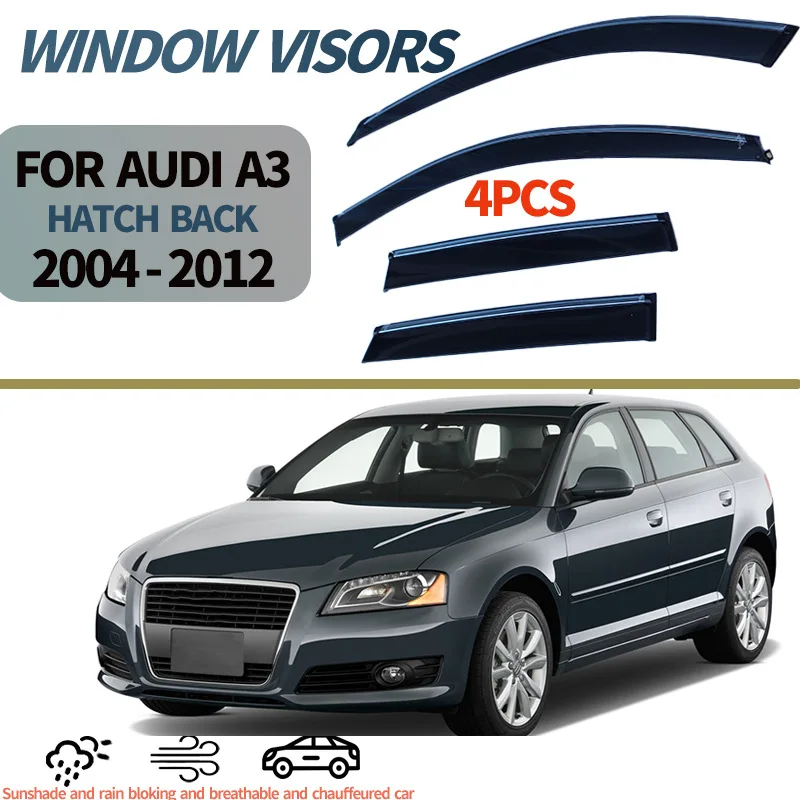 

Suitable for Audi A3 hatchback rain or shine eyebrow 2004AudiA3HatchBackWindowvisor thickened