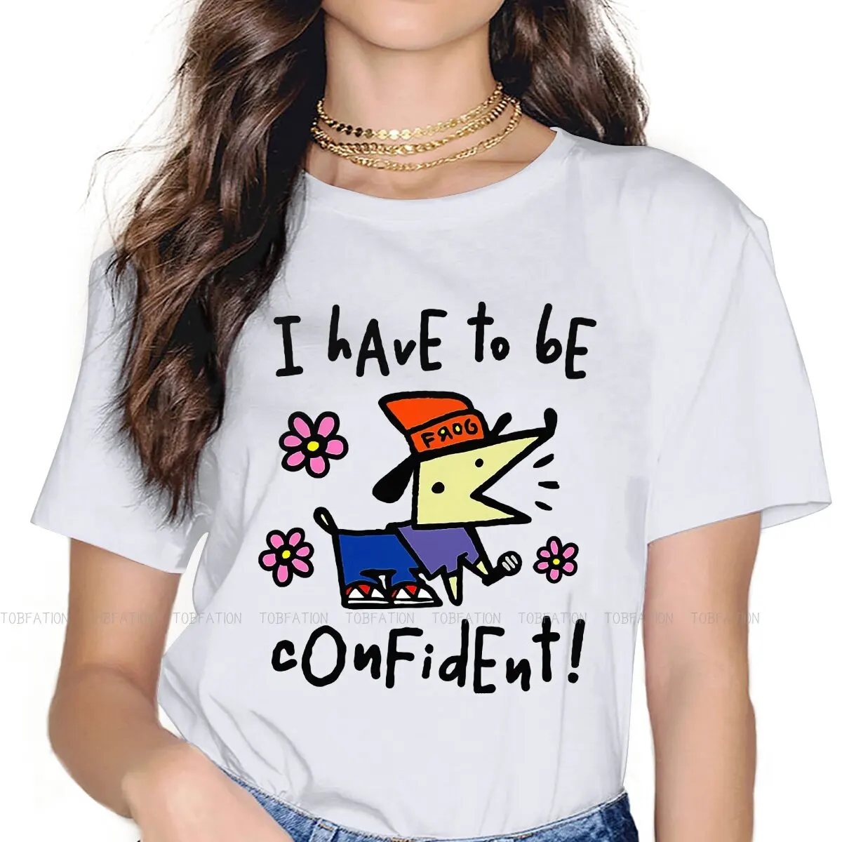 Confident Women TShirt PaRappa The Rapper Rhythm Game Girls Graphic Tops 5XL Cotton Female T Shirt Funny Fashion Gift