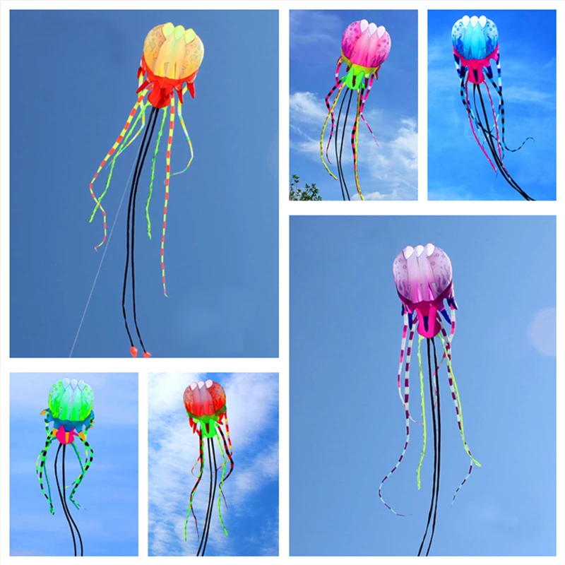 free shipping jellyfish kites for adults kites line professional wind kites flying toys octopus kites open kitesurfing papalote