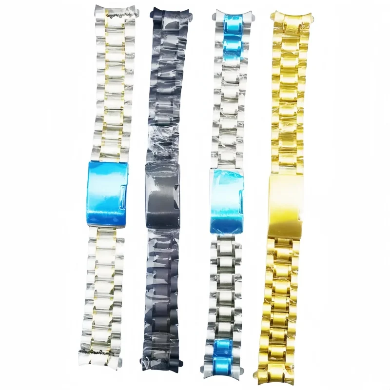 New 1PCS Solid Stainless Steel Watch Band Curved End Watch Strap 16MM 18MM 20MM 22MM 24MM 26MM 28MM Size Available