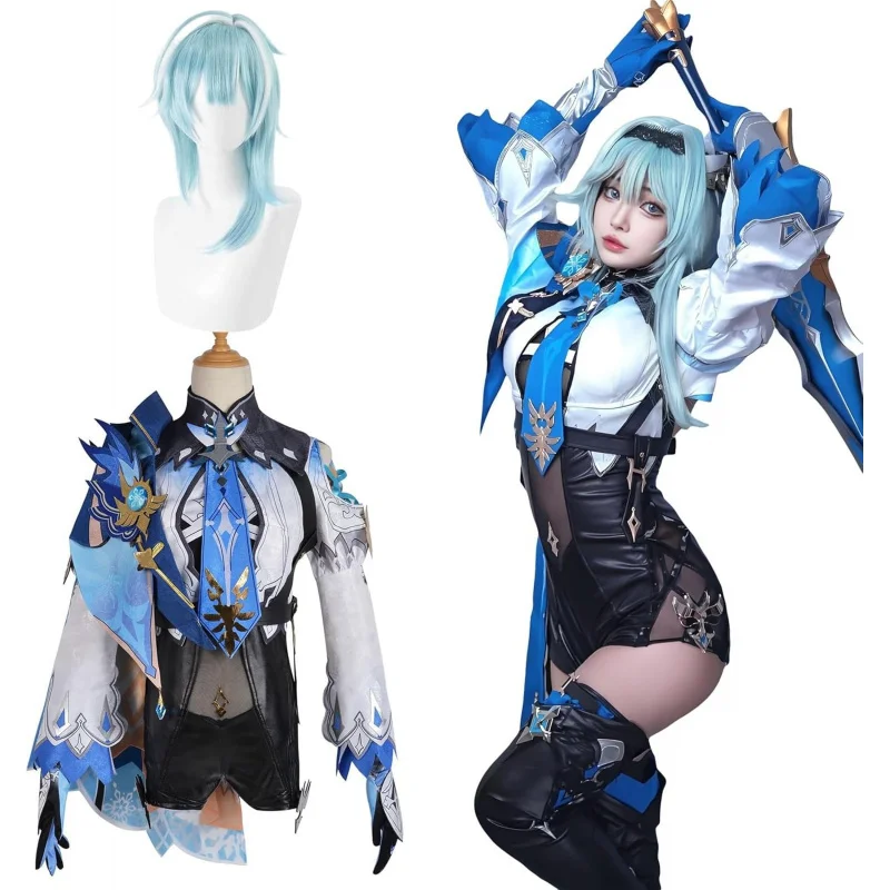 

Anime Cos Eula Cosplay Costume Women Dress Outfit Suit Halloween