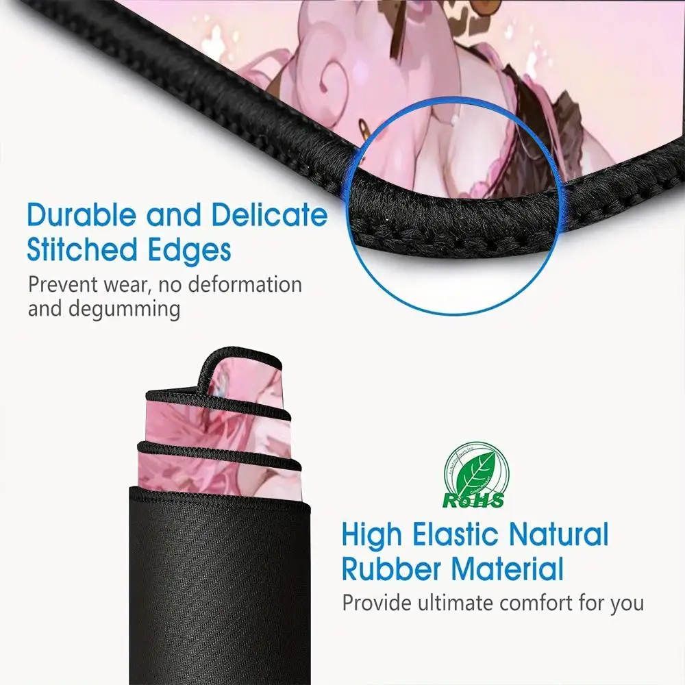 Muismat van natuurlijk rubber, extra grote, vlekbestendige desktoppad, kantoormuis met dichte rand