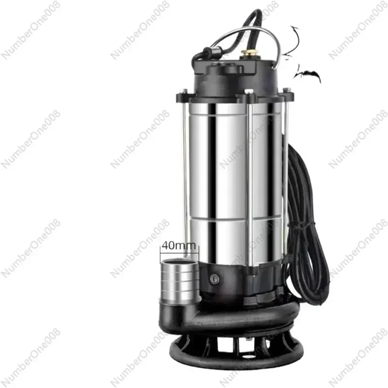 Cutting sewage pump/ 220v feces pumping mud sewage pump/ small household submersible pump septic tank pump