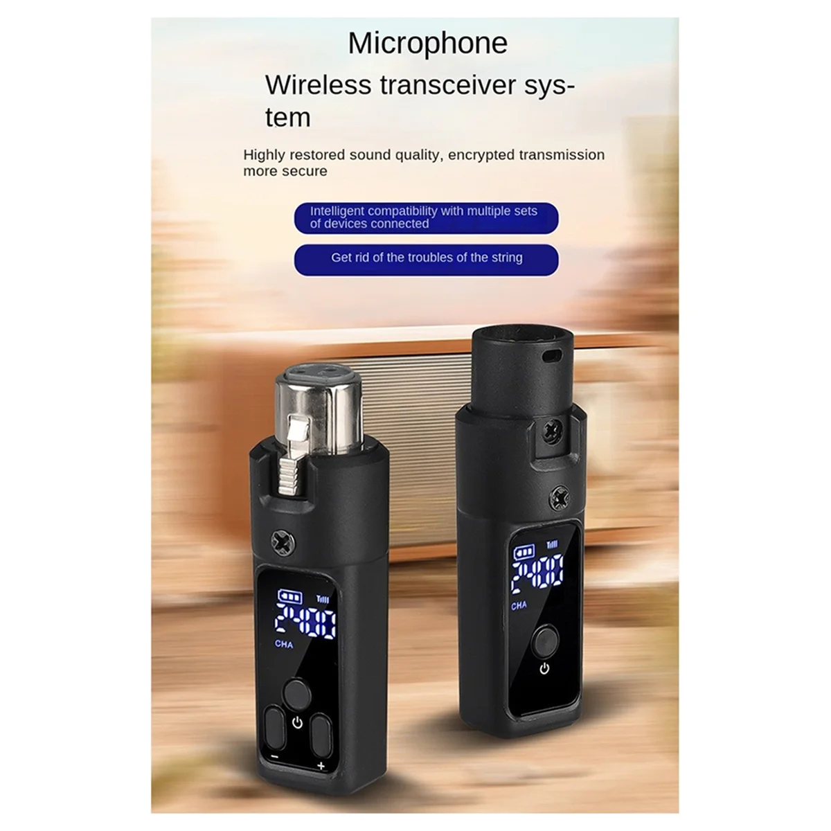 정성적 인 새로운 2.4G XLR 어댑터 시스템 무선 마이크 송신기 수신기 다이나믹 마이크 기타 오디오 Mi에 적합