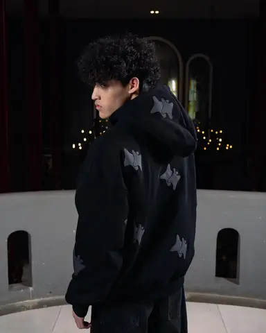 Y2K Retro Boxy Hoodie Stjärnmönster 3D Mönster Tryckt Sweatshirt High Street Hiphop Streetwear Överdimensionerad Lös Pullover Herrkläder 10 best sales huvtröja med boxig passform - №5