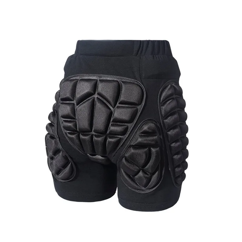 Black Sports Skiing Skating Snowboarding Shorts Hip Protective Bottom Padded for Ski & Roller Skate & Snowboard Hip Protection