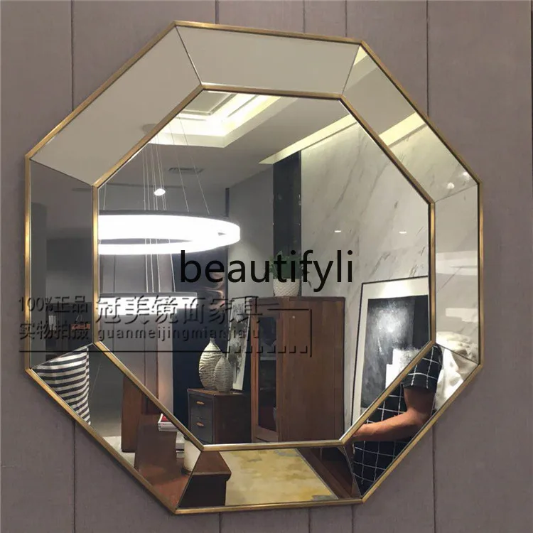 American entrance bathroom mirror fireplace living room dining room decoration, soft home wall hanging
