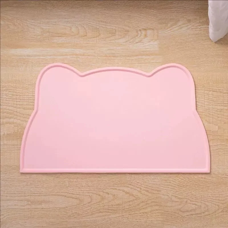 1 Stück Katzen- und Hunde-Essmatte, Silikon-Haustiermatte, Katzenkopf-Design, Leicht zu Reinigen, Anti-Überlauf, Wasserdicht und Rutschfeste Matte