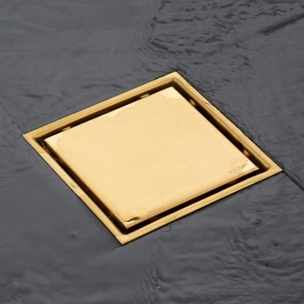 304 Stainless Steel Square Floor Waste Drain Tile Insert Anti-odor Large Flow Draine Accessories Drain Shower Grates Bathroom