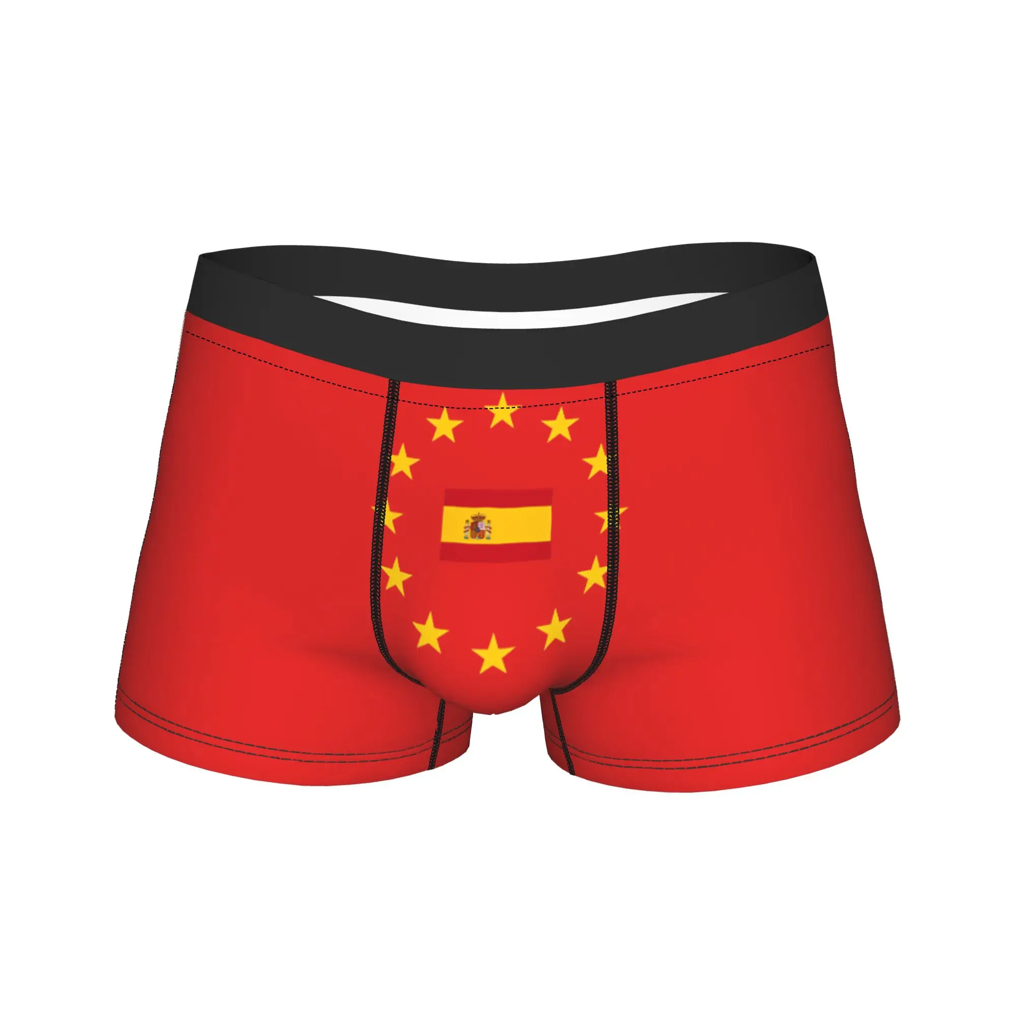 Man EU Europe Spain flag Make Spain Great Again Boxer Briefs,Novelty  Underwear Underpants