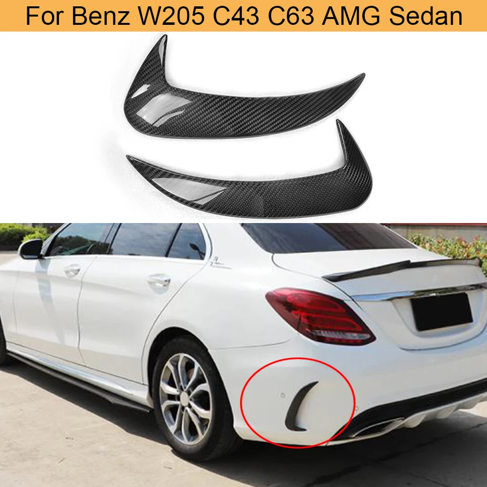 Car Rear Bumper Side Fender Vents Scoops for Mercedes Benz C Class W205 C43 C63 AMG Sedan 4 Door 2014-2017 Rear Splitters