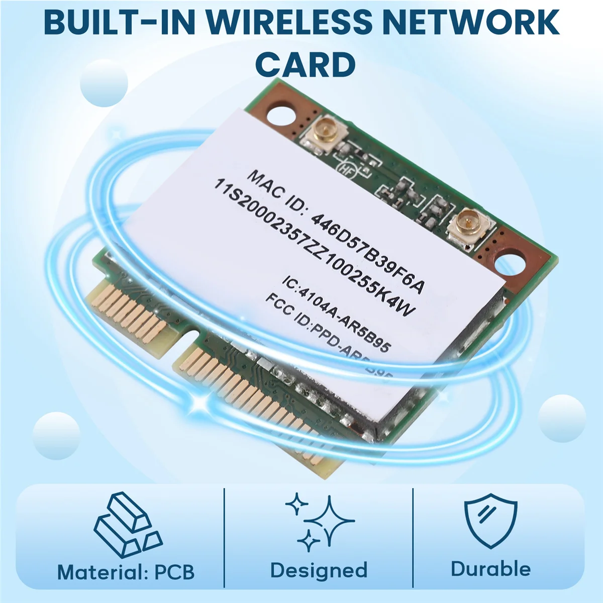 Scheda di rete wireless BVBV Atheros AR5B95 AR9285 Scheda di rete integrata a mezza altezza PCI-E 2.4G 150Mbps per X230 G460