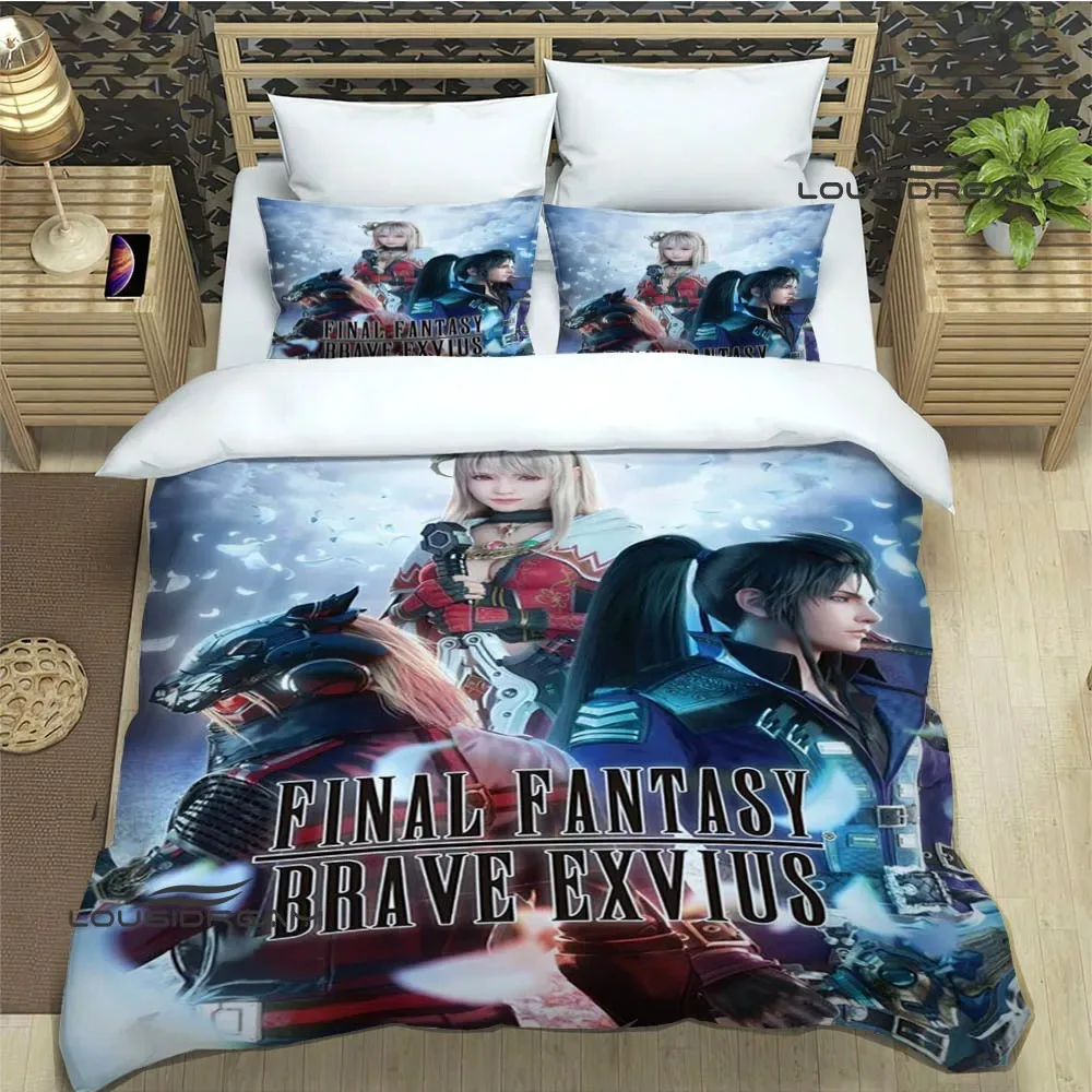 Game FINAL FANTASY Print Bedding Sets exquisite bed supplies set duvet cover bed comforter set bedding set luxury birthday gift