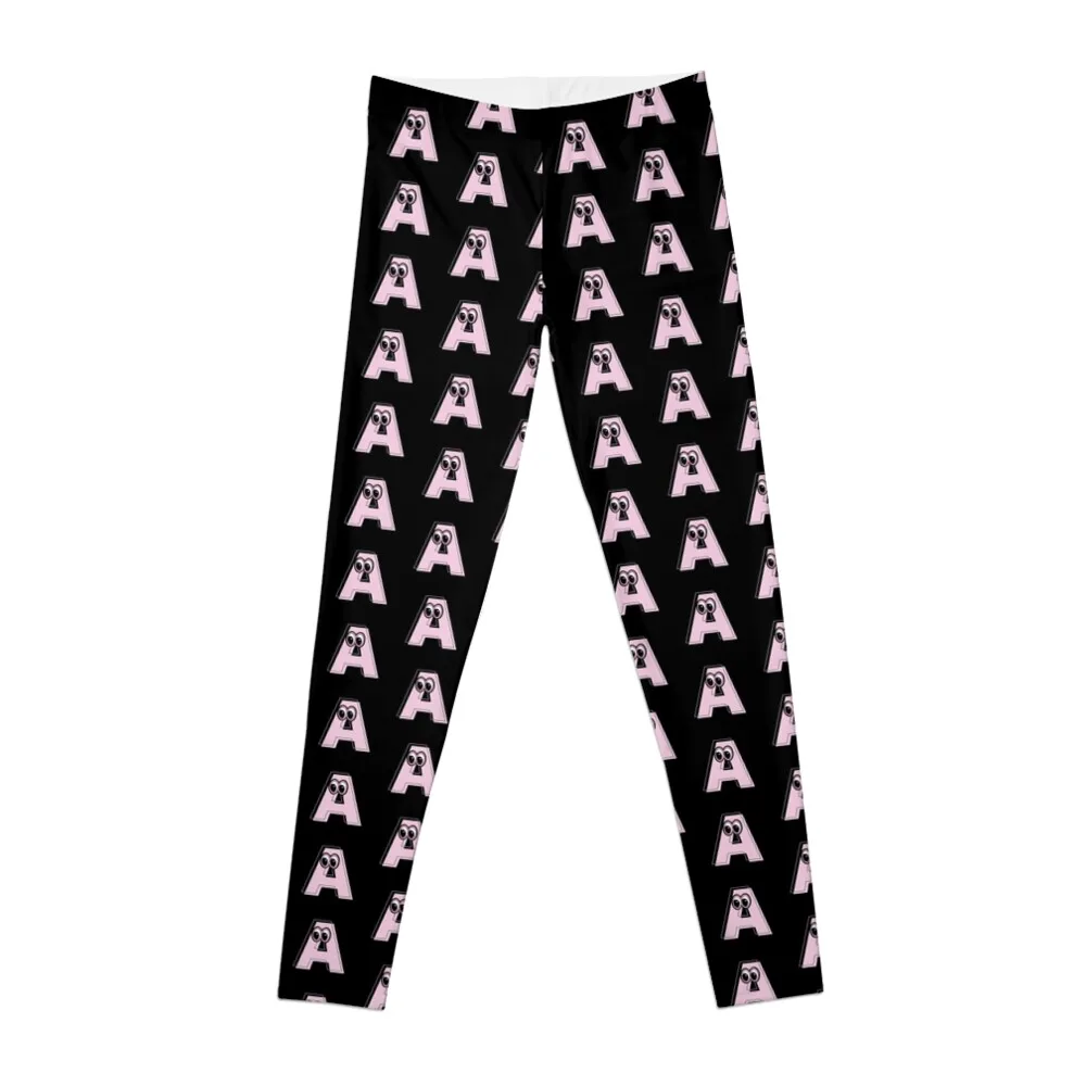 

Pink letter A with eyes Leggings legging push up sporty woman gym Sports pants for active wear Womens Leggings