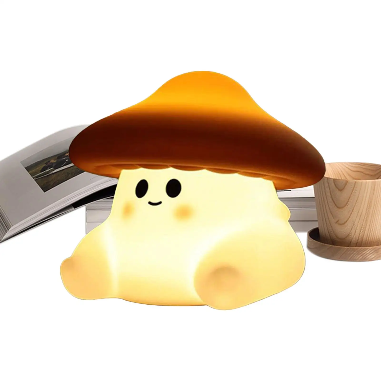

Mushroom Lamp Dimmable Mushroom Night Light Long-Lasting Battery Sensor Gentle Glow Decor Home Bedroom Offices Desk Nursery Room