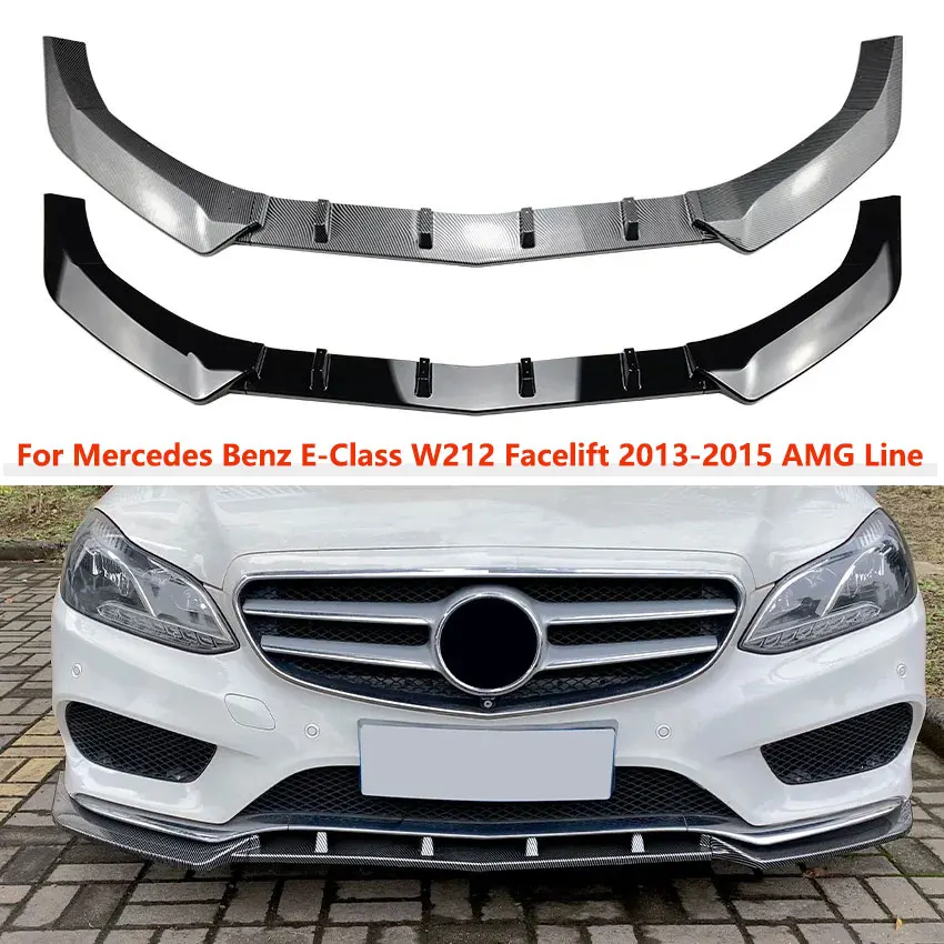 

For Mercedes Benz E-Class W212 Facelift 2013-2015 AMG Line Car Front Bumper Spoiler Splitter Front Lip Shovel Lower Body Kit