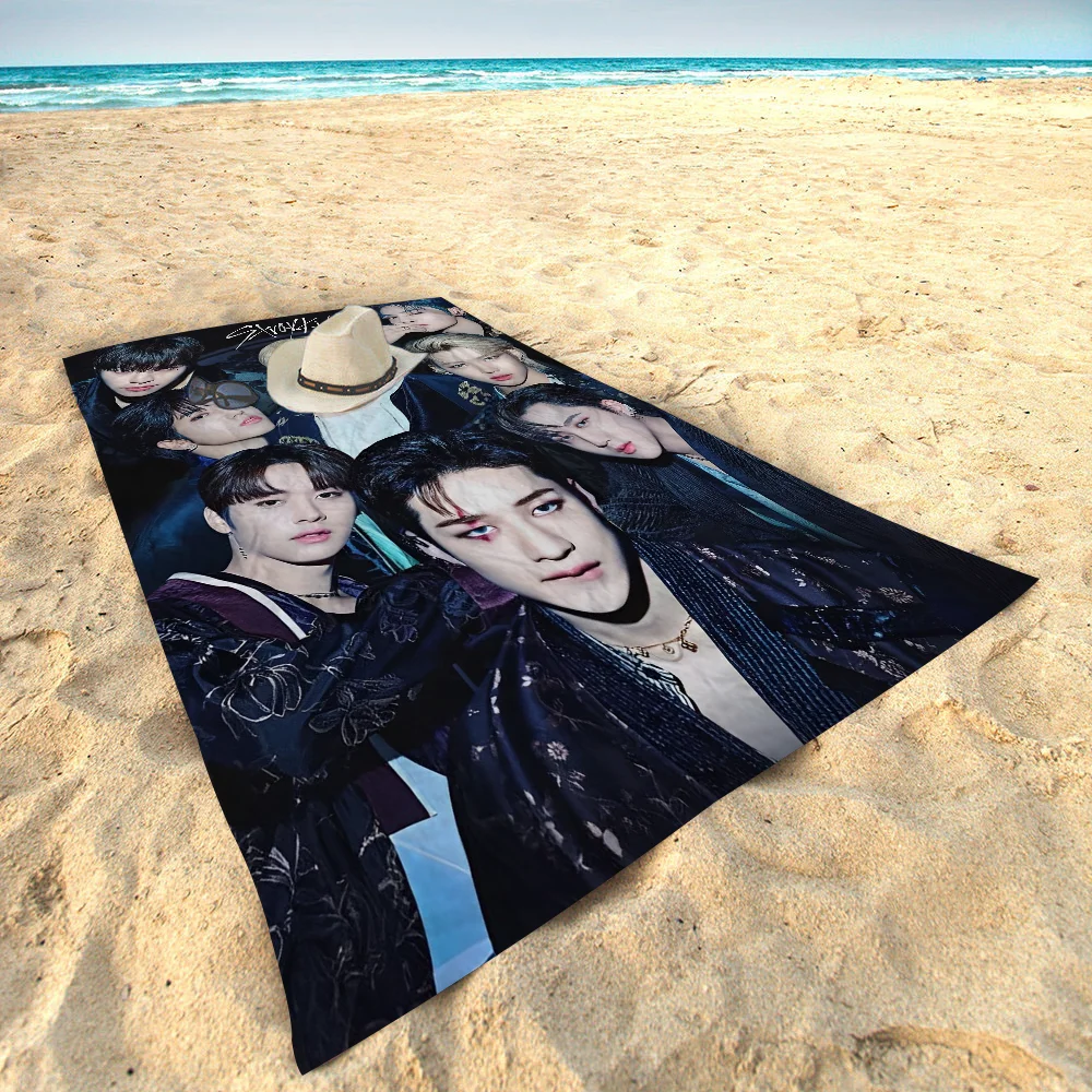 KPOP S-Stray K-Kids Beach Towel For Kids Personalized Bath Towel Pool Towel Vacation Gift Picnic Towel Party Gift