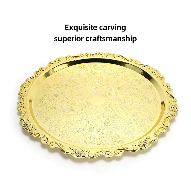 

Металлический поднос для европейских свадеб, гостиниц и подарков-идеально подходит для ювелирных изделий, фотореквизита, демонстрации конфет