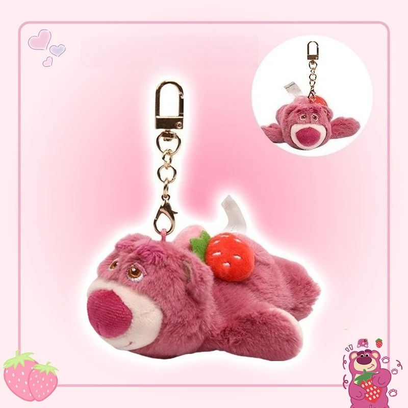 

Strawberry Bear Plush Doll Cute Plush Doll Small Pendant DIY Backpack Bag Key Pendant Keychain Accessories for Festive Gifting