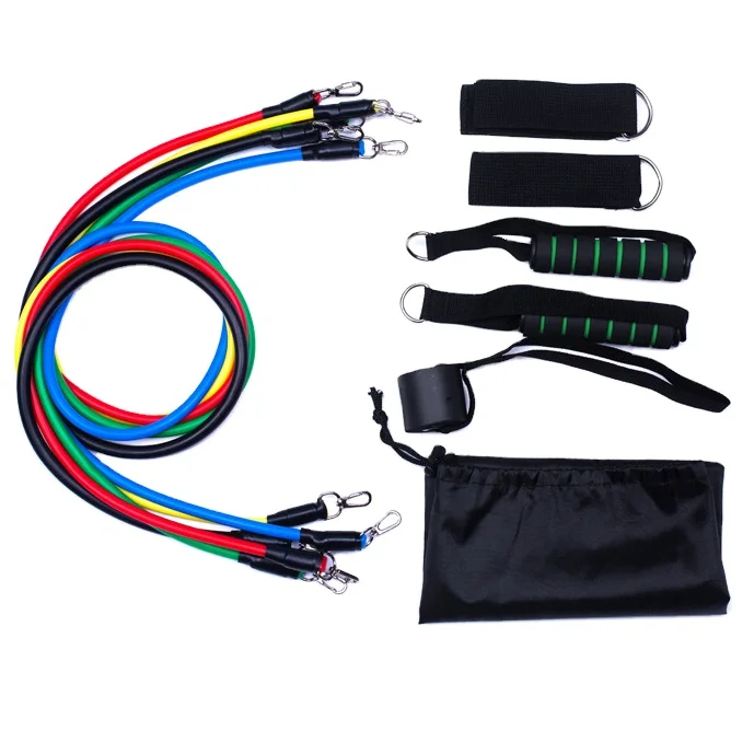

11PC Premium Resistance Bands Set Workout Bands with Door Anchor Handles and Ankle Strapspromote sales