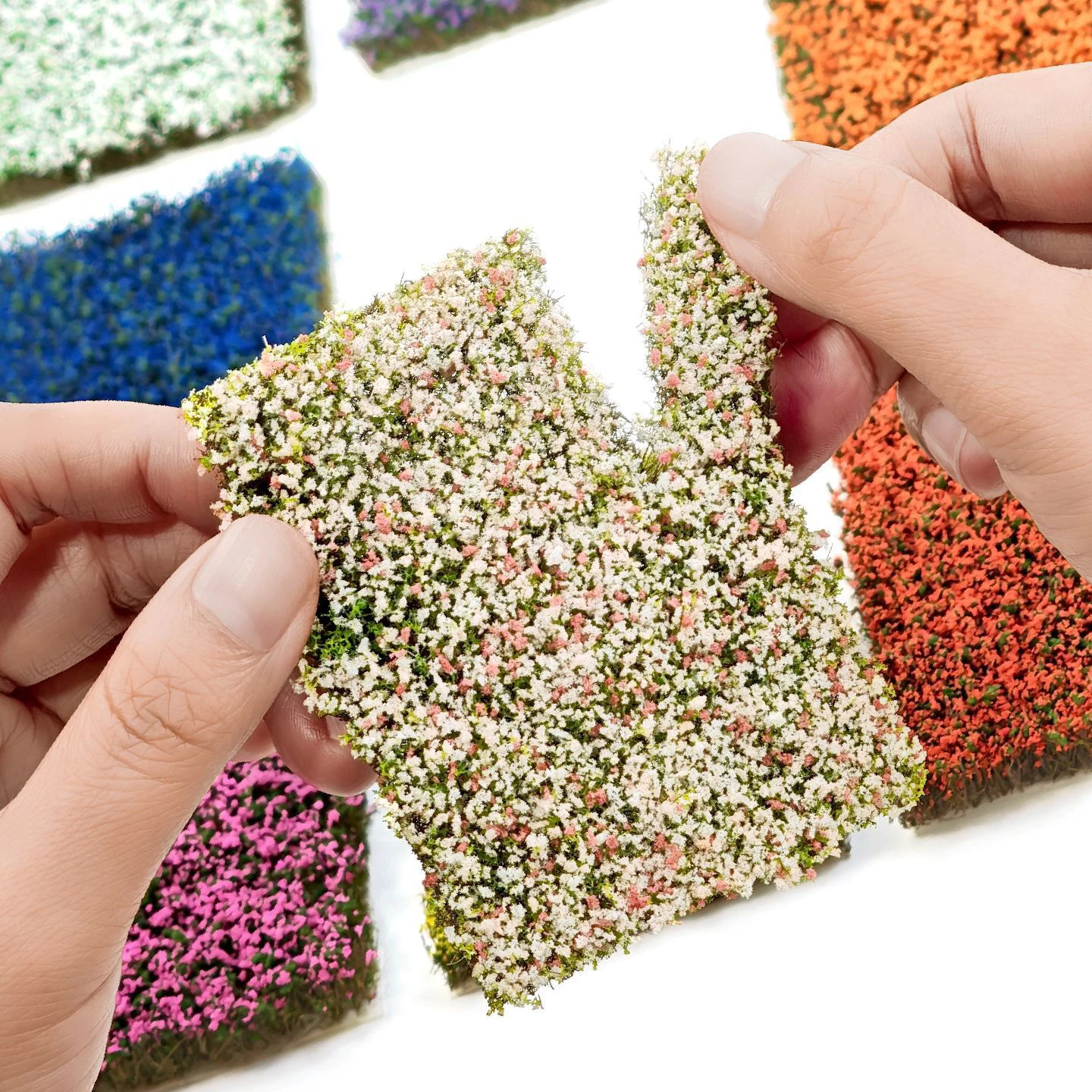 Zestawy do samodzielnego wykonania modeli z ręcznie rozdrabnianych kwiatów i trawy, mikrokrajobraz, ogrodzenie, uliczna sceneria, materiały do roślin, akcesoria do dioramy.