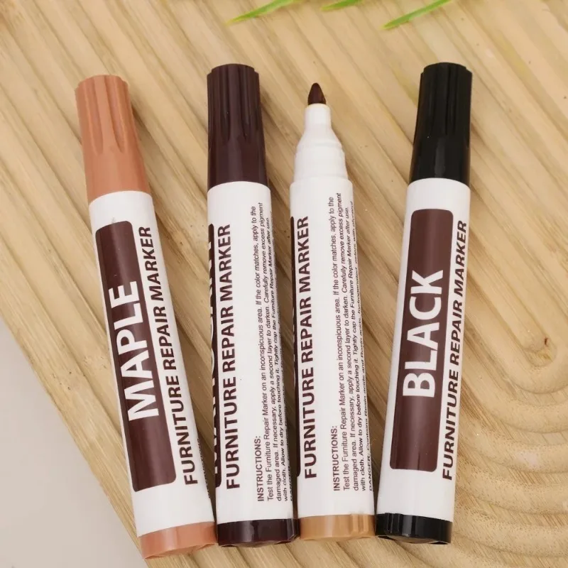 Furniture Repair Pen Wood Scratch Touch-up Marker Portable Coloring Repair Pen Waterproof Wood Filler for Cabinet Tables Floors