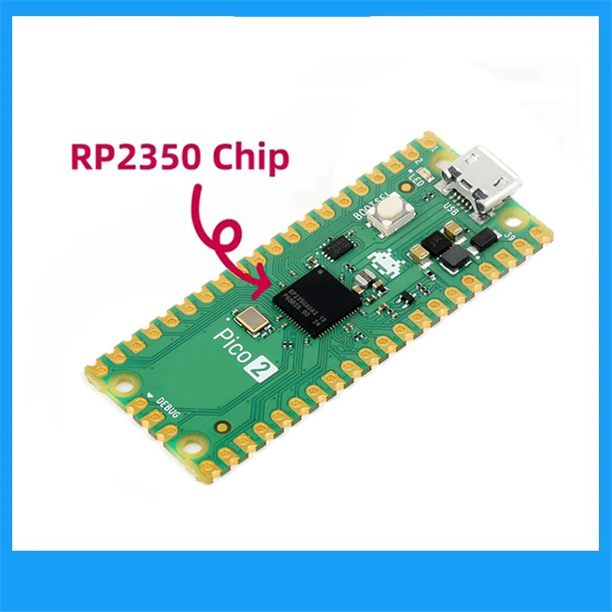 Voor Raspberry Pi Pico 2-M Development Board RP2350 Microcontroller ARM Cortex-M33 Hazard3 RISC-V Soldeerpin Header Vogue
