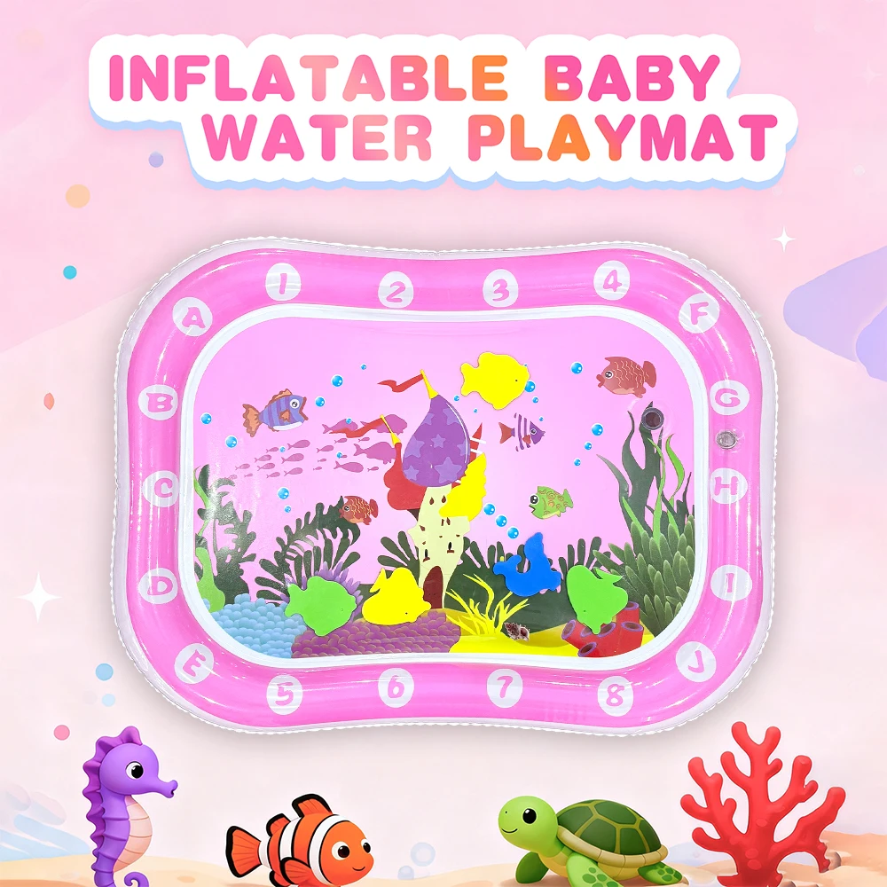 ベビーウォータープレイマットインフレータブルクッションPVC幼児おなか時間幼児ウォーターパッド子供のための早期教育開発活動おもちゃ