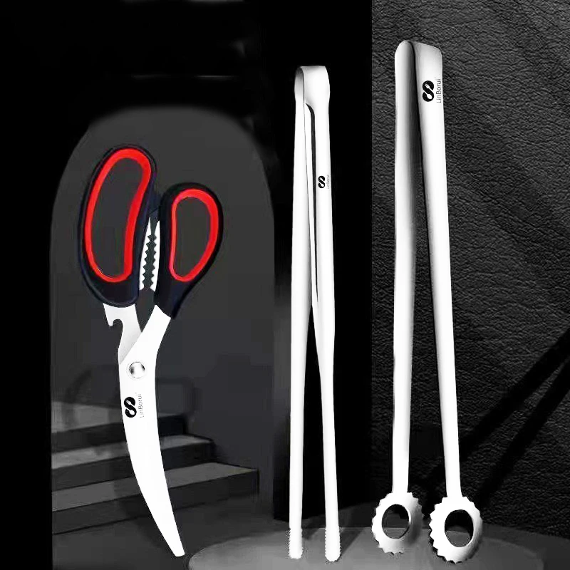 Kitchen Scissors Multi-Functional Stainless Steel Household Scissors For Cutting Chicken And Fish Special Shears