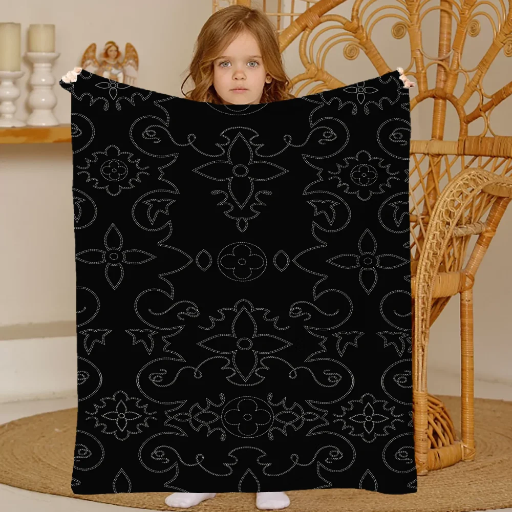 Blanket Cover Baby Blankets Kids S-louis-s Blanket Knee Blanket Small Blankets Winter Blanket V-vuittons Bedspread on the Bed