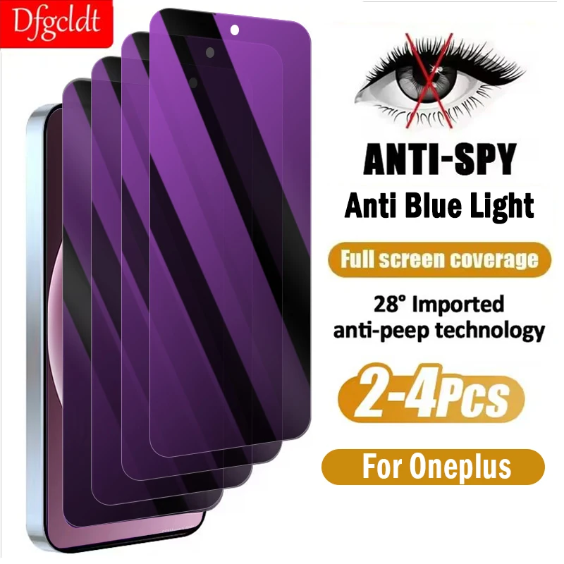 

2-4 шт., защитная пленка для экрана с защитой от синего луча для OnePlus 15 15R 13R 13T 13S, закаленное стекло для 1 + 10R 10T 9RT 9R 9 8T + 5G пленка