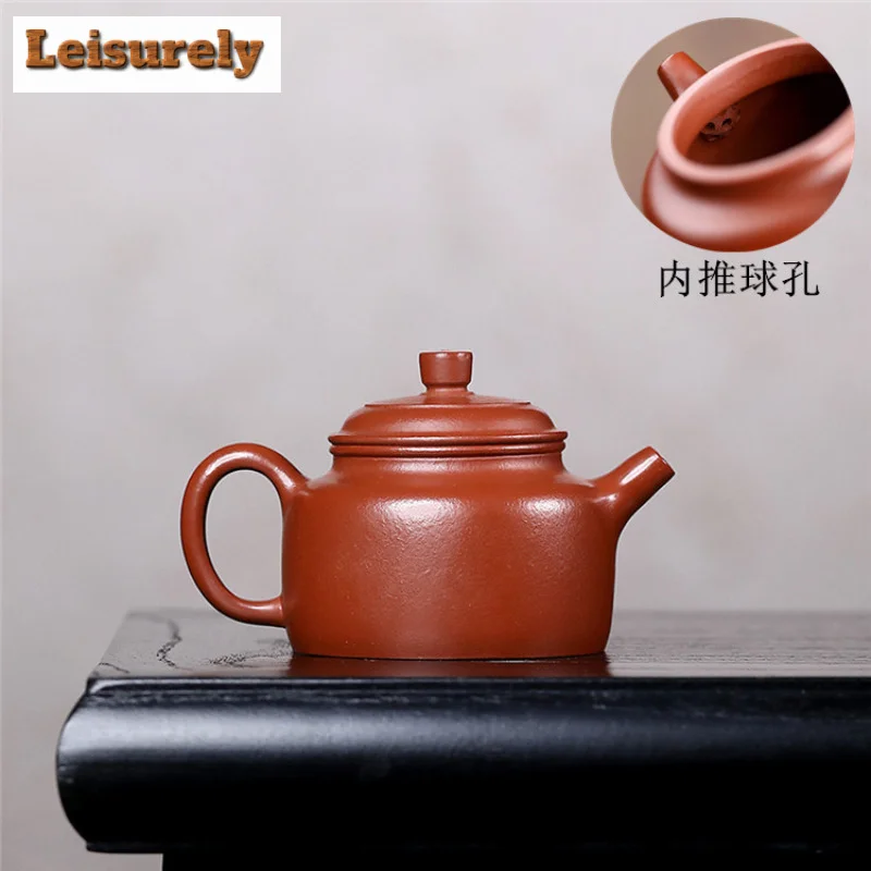 110ml Classic Yixing Purple Clay Teapot Artists Handmade Dezhong Pot Raw Ore Zhu Mud Kettle Chinese Zisha Tea Set Drinkware Gift