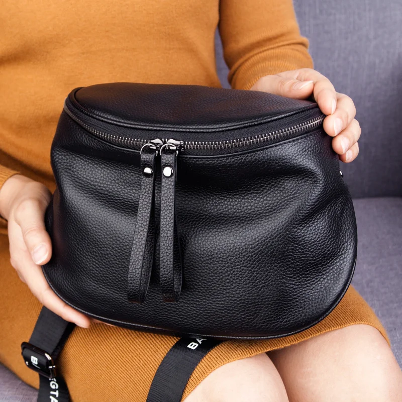 

Trendy Korean Sle Soft Leather Buet Bag Women's Crossbody Bag with Wide Strap Casual Single oulder Small Bag