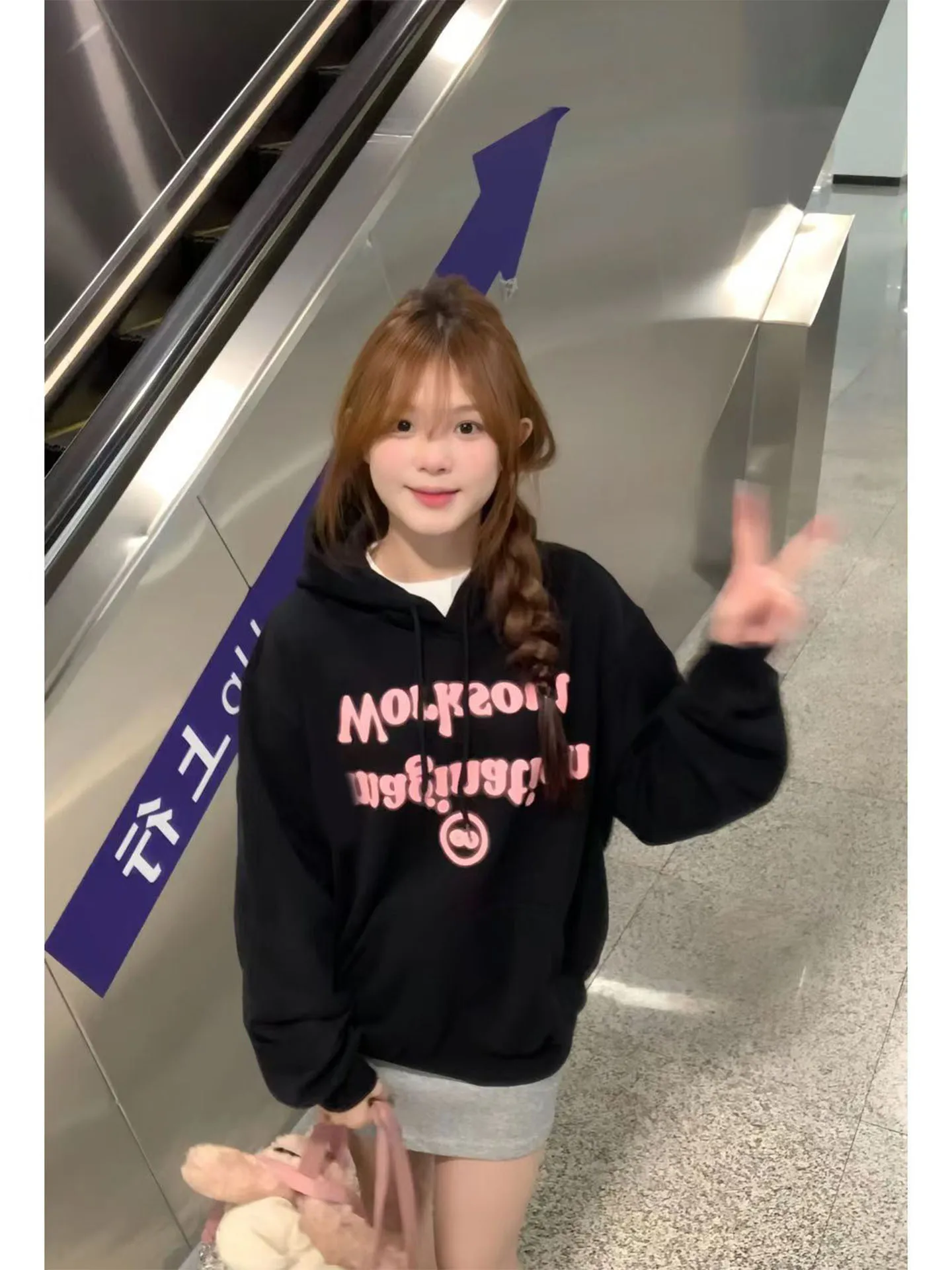 

Американский уличный стиль: Новая женская толстовка оверсайз для осени и зимы, повседневная куртка, модная уличная одежда, удобный свитшот