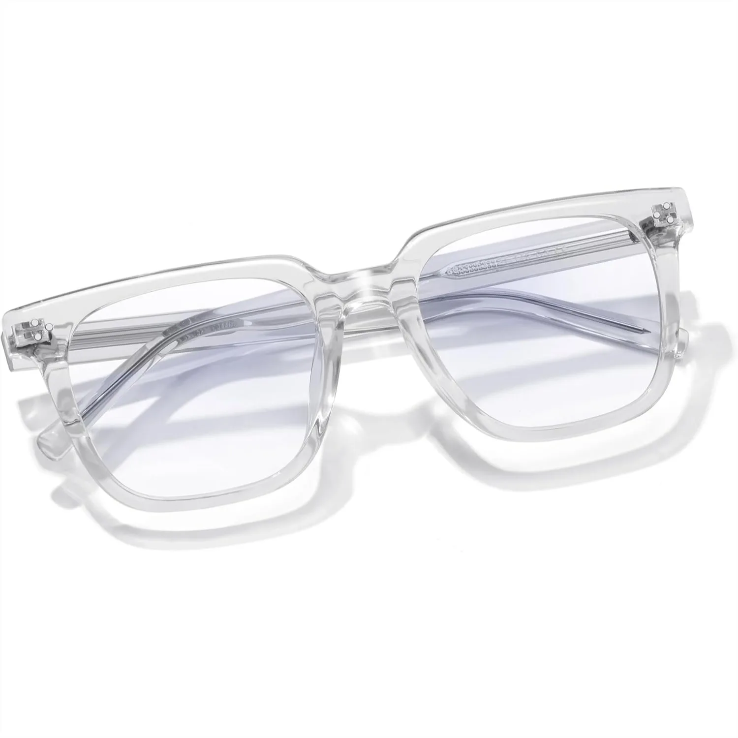 

Oversized Square Blue Light Glasses for Women Men Reduce Eyestrain for TV Computer Gaming